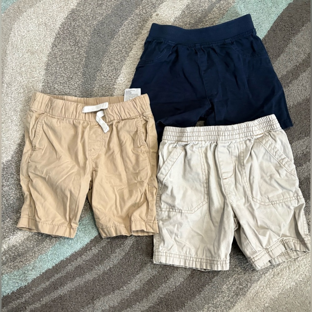 Jumping Beans Kids Shorts Set - Navy, Khaki, Cream - Picture 1 of 4
